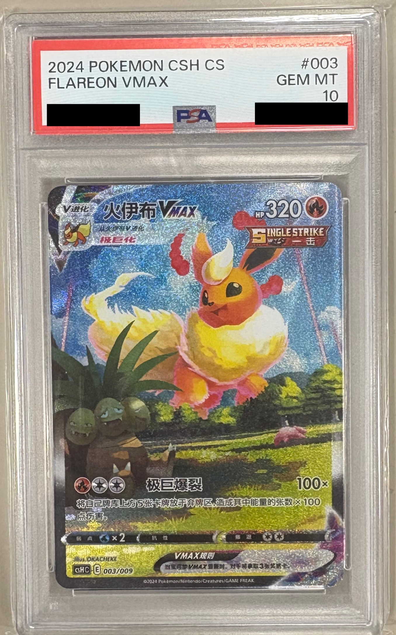 【PSA10】ブースターVMAX(中国語版) CSHC 003/009 【状態 S】（ポケモンカードゲーム）