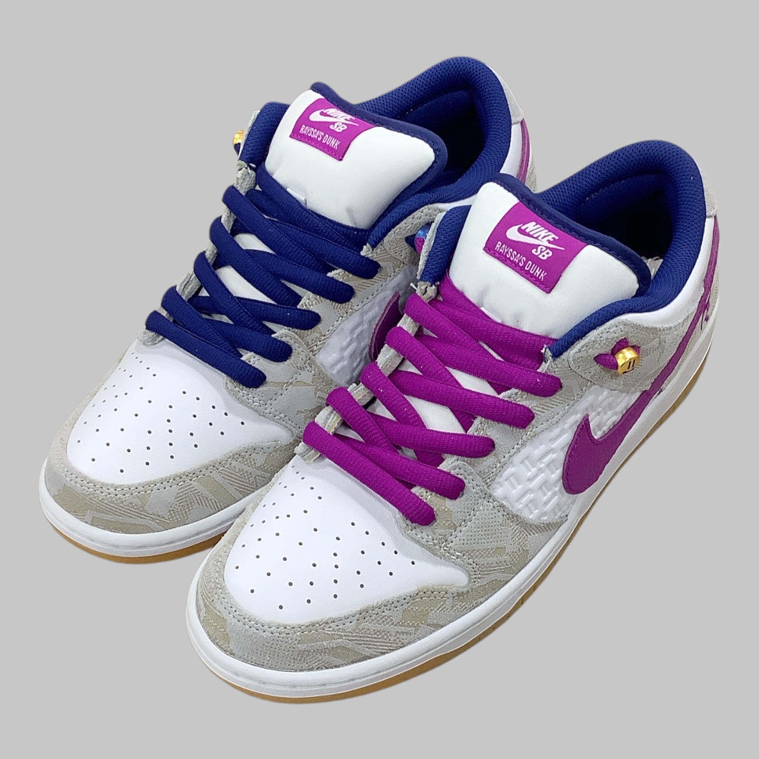 Rayssa Leal × Nike SB Dunk Low PRM "Pure Platinum and Vivid Purple"【28.5cm】