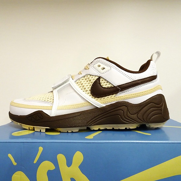 【未使用品】Travis Scott × Nike Zoom Field Jaxx "White and Light Chocolate"【26.5cm】