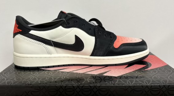 【未使用品】Paris Saint Germain×Nike Air Jordan 1 Low OG "Sail and Off Noir"【27.0cm】