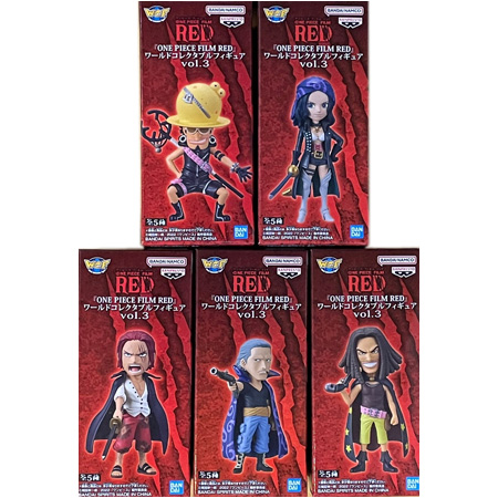 【未開封】ワンピース FILM RED ワールドコレクタブルフィギュア vol.3 全5種セット