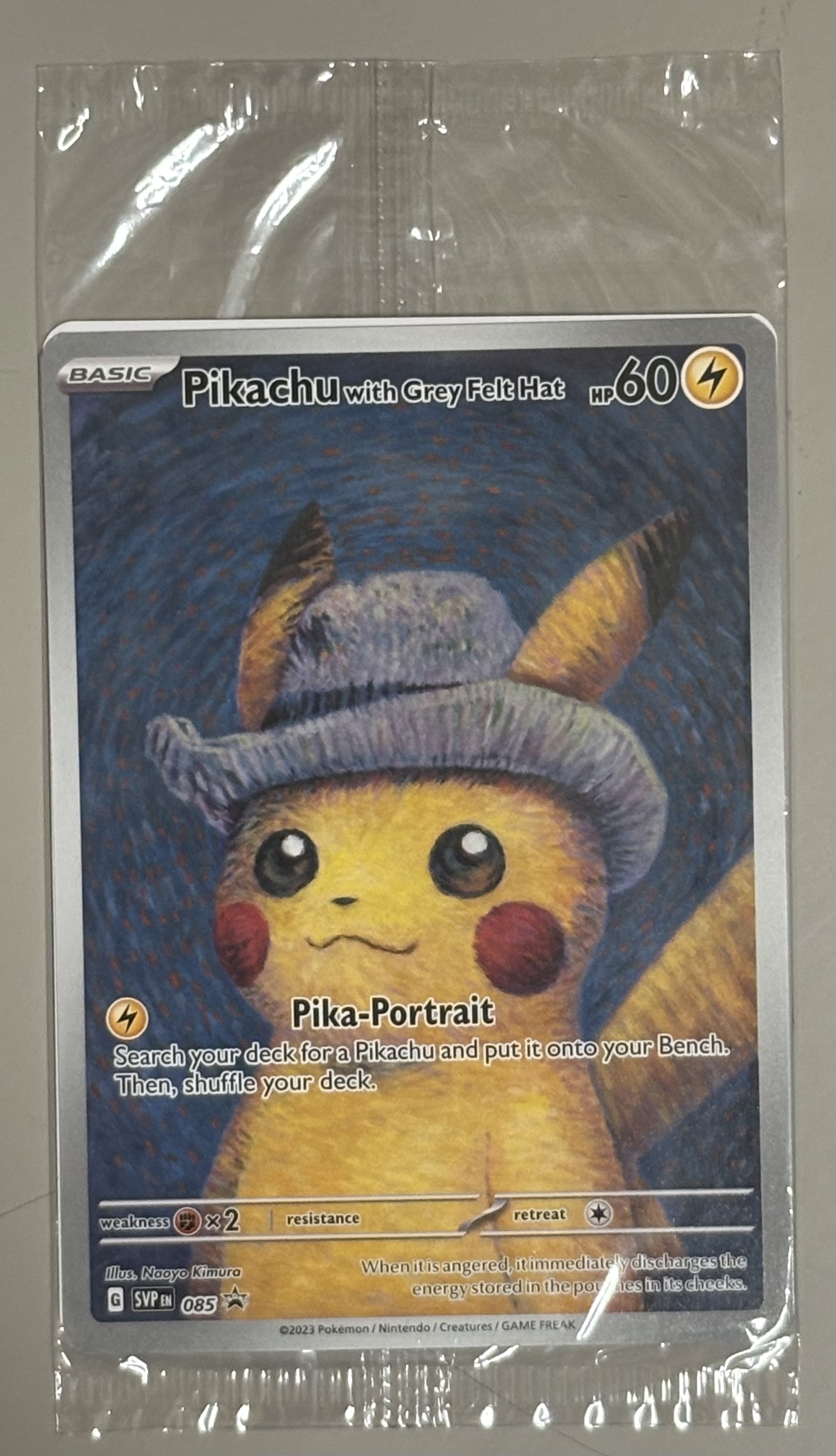 ピカチュウ ゴッホ Pikachu with Grey Felt Hat 【PROMO】 SVPEN 085【未開封】（ポケモンカードゲーム）
