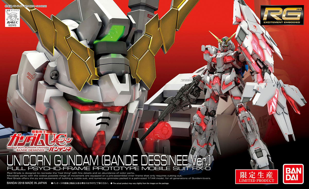 RG 1/144 ユニコーンガンダム (バンデシネVer.)（GUNDAM プラモデル）