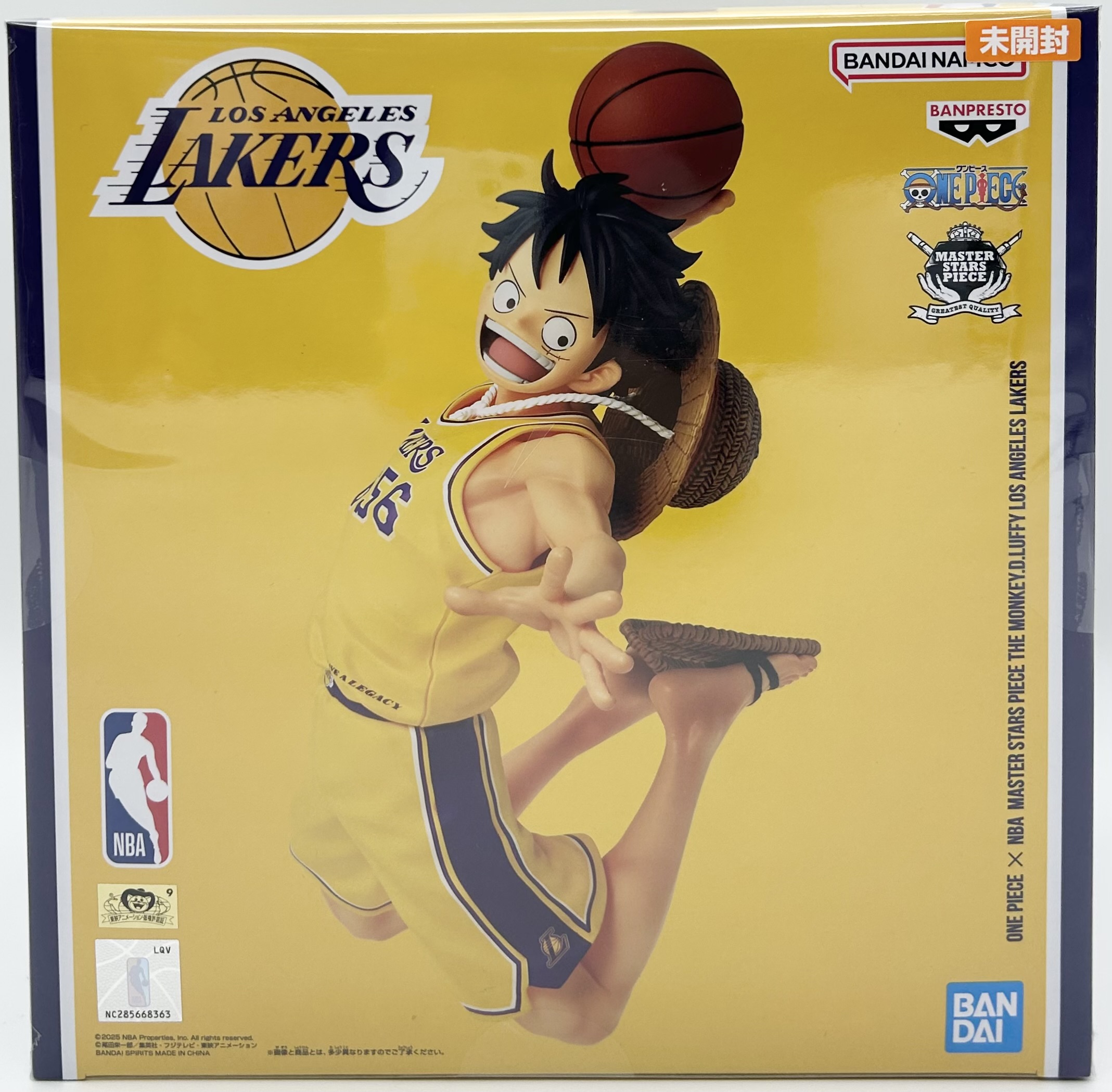 【未開封】ONE PIECE ×NBA MASTER STARS PIECE THE MONKEY.D.LUFFY LOS ANGELES LAKERS 完成品フィギュア（ONE PIECE フィギュア）