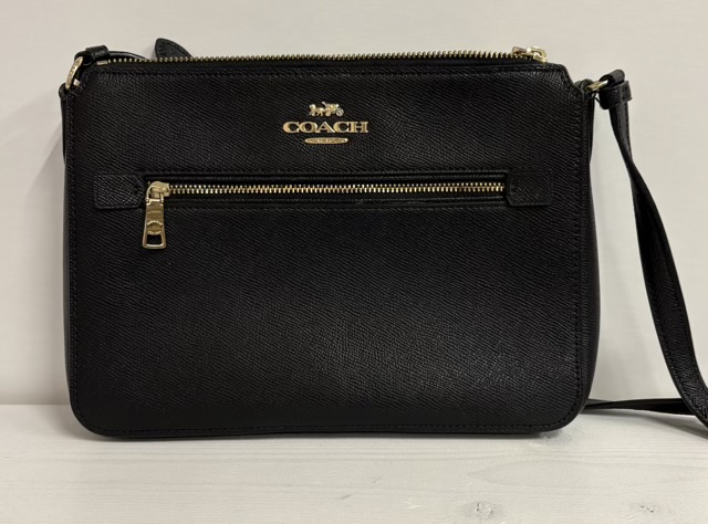 COACH レザーショルダーバッグ BLACK
