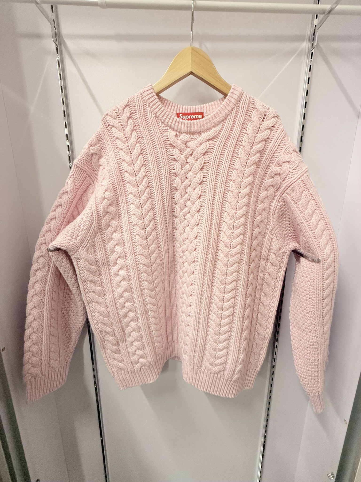 Supreme Applique Cable Knit Sweater