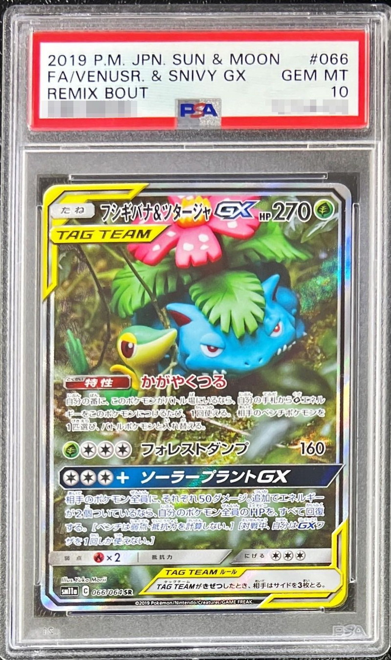 【PSA10】フシギバナ＆ツタージャGX【SR】SM11a 066/064【状態 S】（ポケモンカードゲーム）