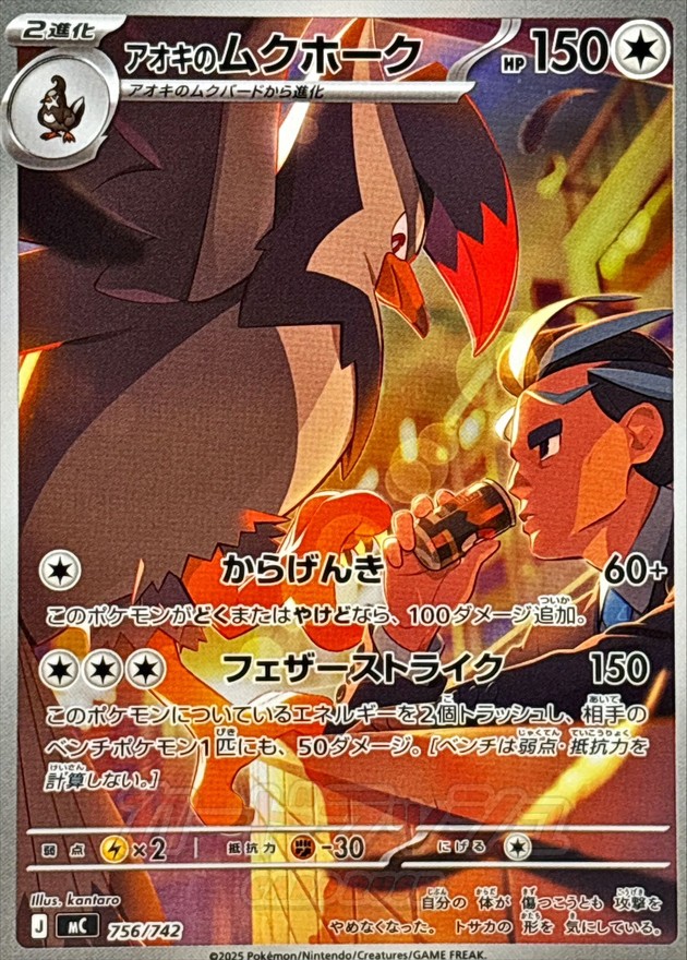 アオキのムクホーク （AR仕様） MC 756/742 〔状態：B〕 （ポケモンカードゲーム）